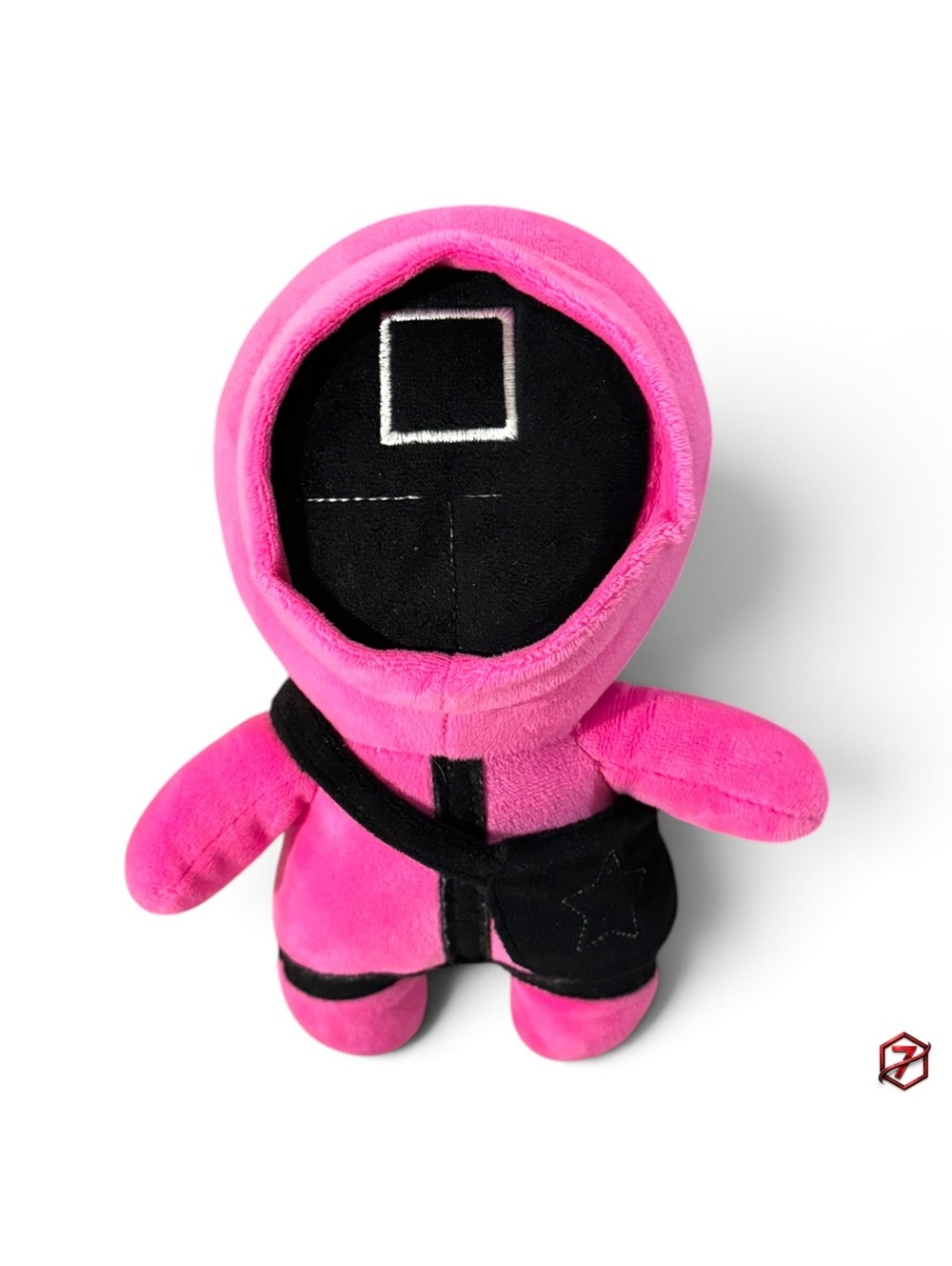 Squid Game Pink Guard Square Mask Plush 7–8” Netflix Style Collectible